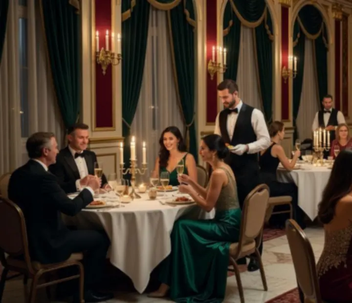 Prestižní gala večeře v Royal Zenvo kasinu